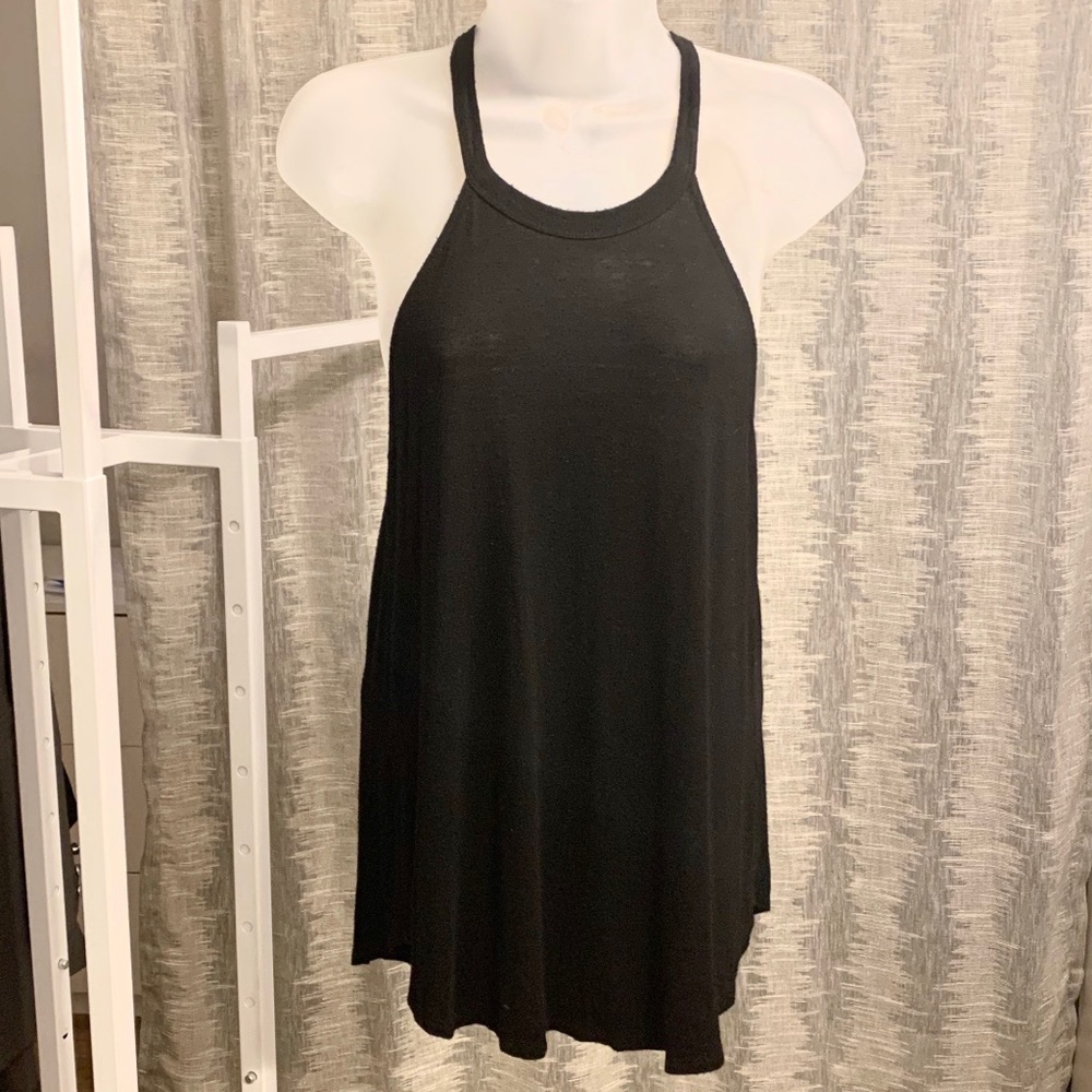 Black flowy tank